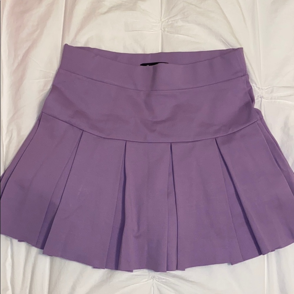 Dolls Kill Lavender Pleated Mini Skirt